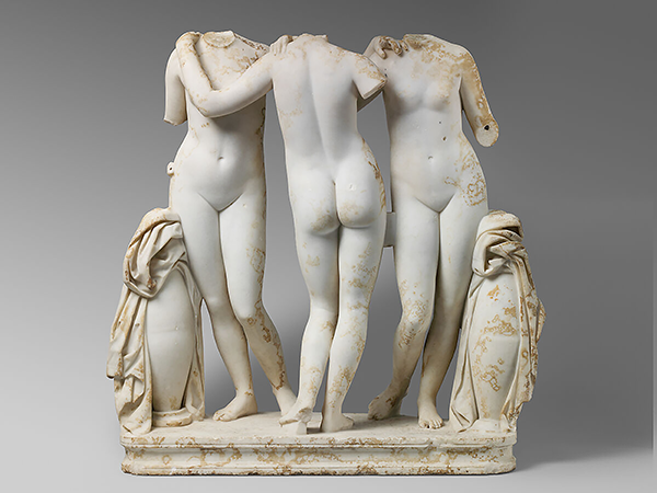 marble statue of the Three Graces