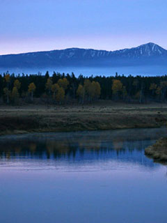 The Grand Tetons early in the morning